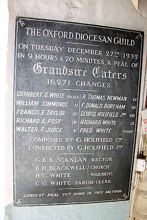 Appleton - Record Peal Board